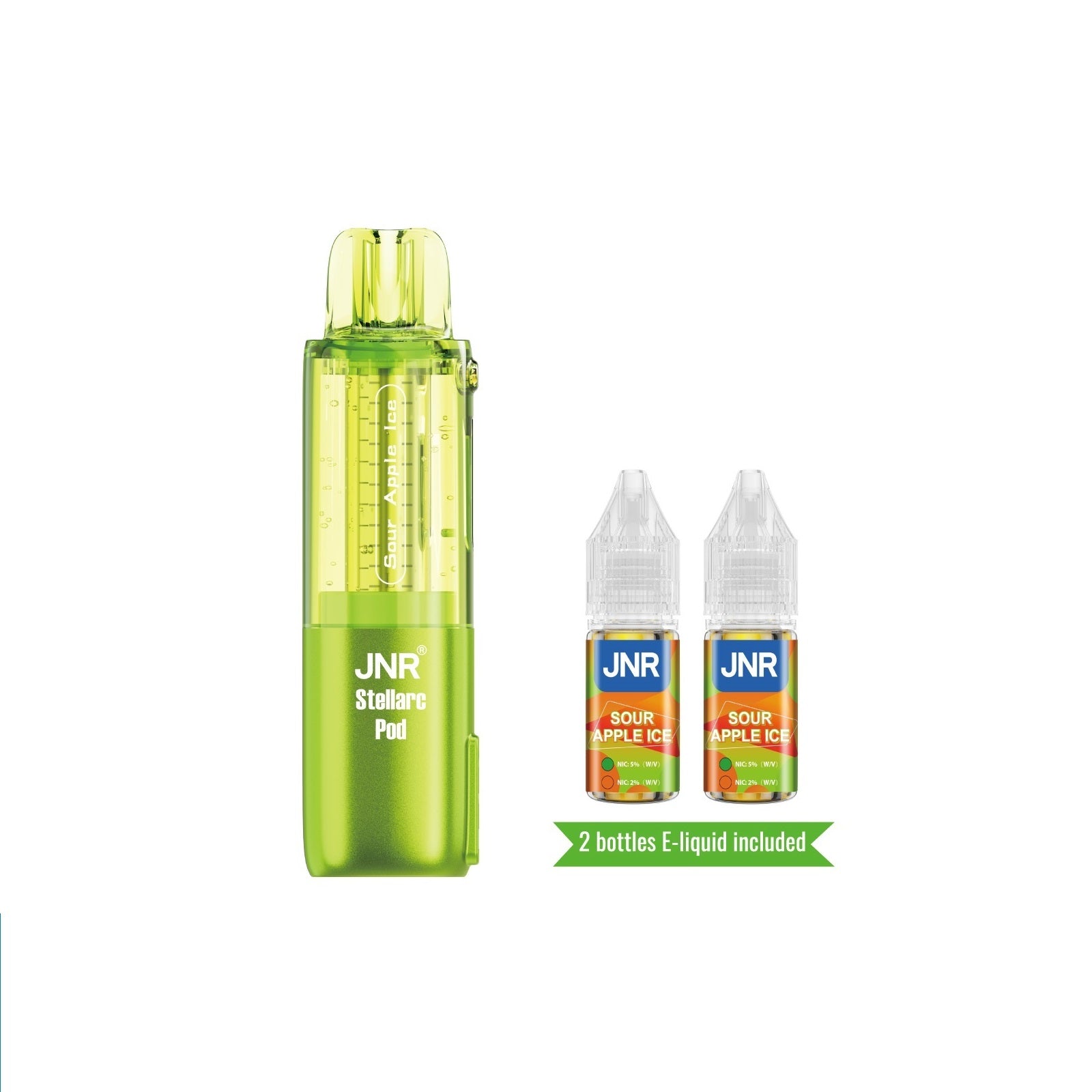 JNR Stellarc 100K Pod Sour Apple Ice Disposable Vape - Black Coral